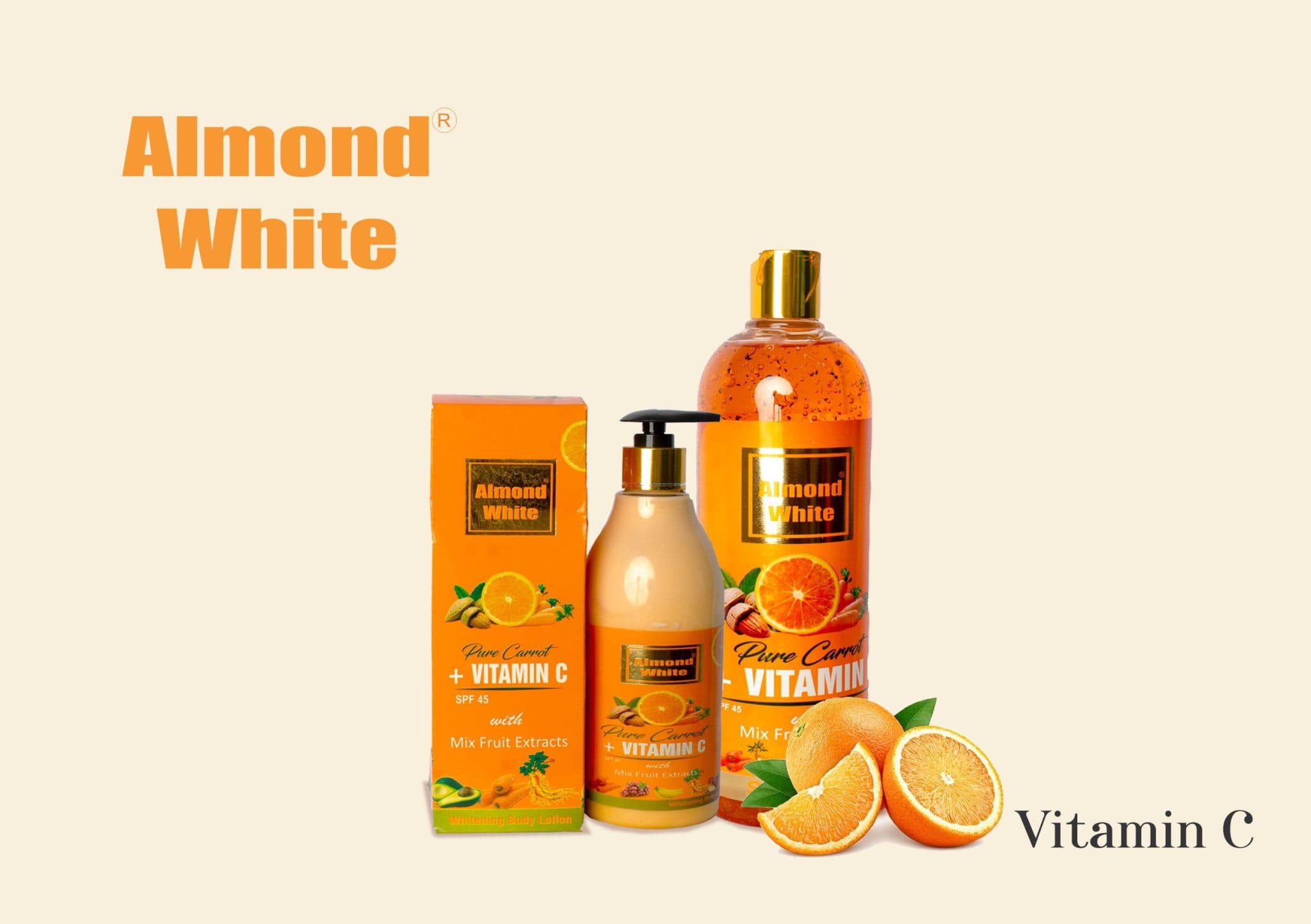 Almond — Sweet on your skin. Heavy on the carrot.